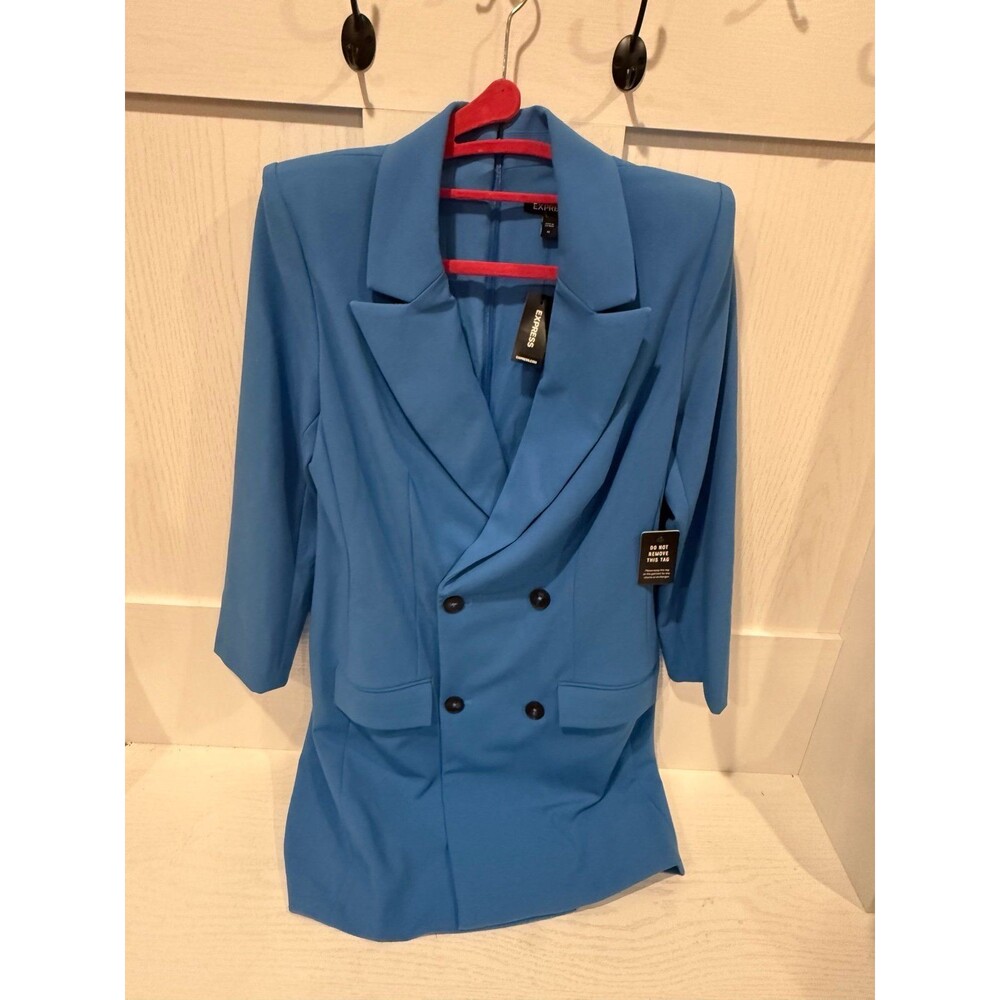 Express blue suit dress medium NEW NWT